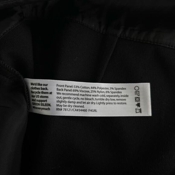 Eileen Fisher NWT Grandeur Jacquard with Stretch Ponte Black Pencil Skirt Medium - Picture 9 of 9